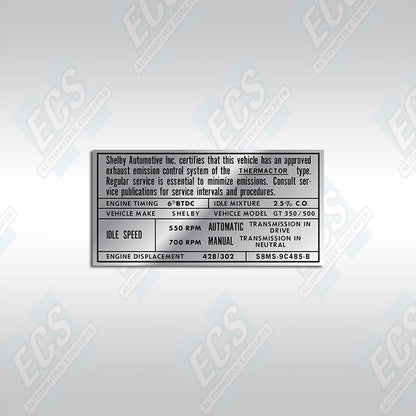 1968-73 Ford / Mercury: Engine Emissions Decal (Multiple Options!)
