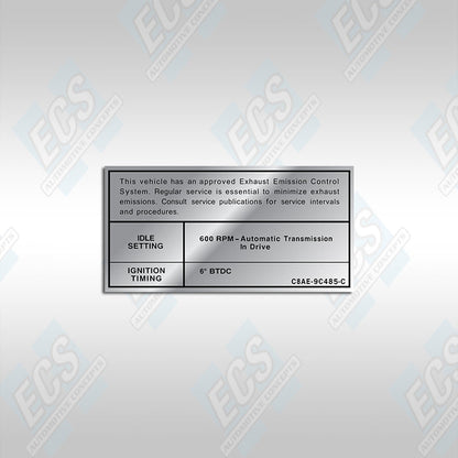 1968-73 Ford / Mercury: Engine Emissions Decal (Multiple Options!)