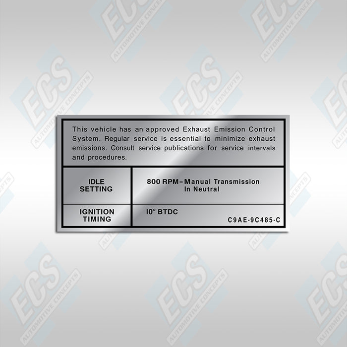 1968-73 Ford / Mercury: Engine Emissions Decal (Multiple Options!)