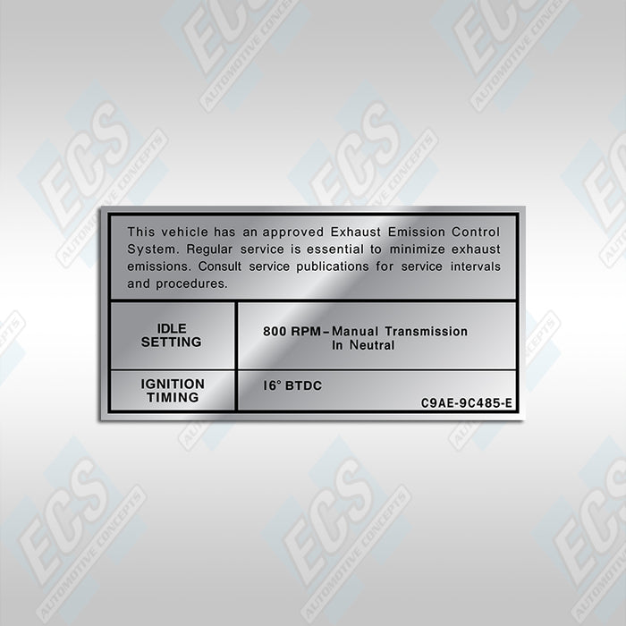 1968-73 Ford / Mercury: Engine Emissions Decal (Multiple Options!)