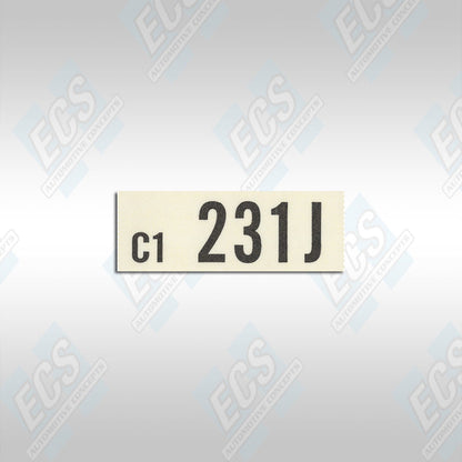 1968 Ford: Engine Identification Decal (Multiple Options!)