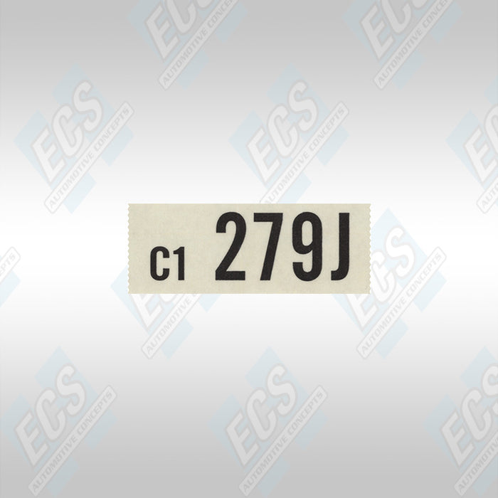 1968 Ford: Engine Identification Decal (Multiple Options!)