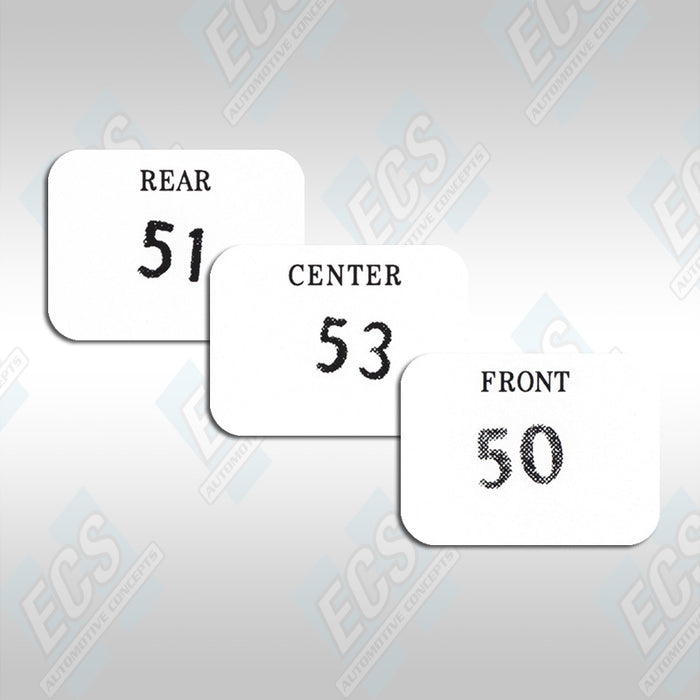 1969-71 Chrysler Six Pack Carb Decals (Multiple Options!)