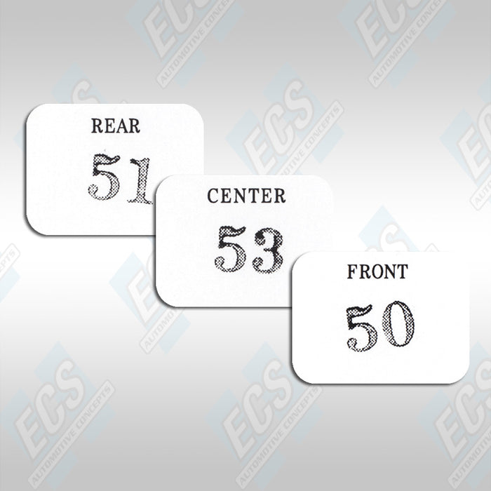 1969-71 Chrysler Six Pack Carb Decals (Multiple Options!)