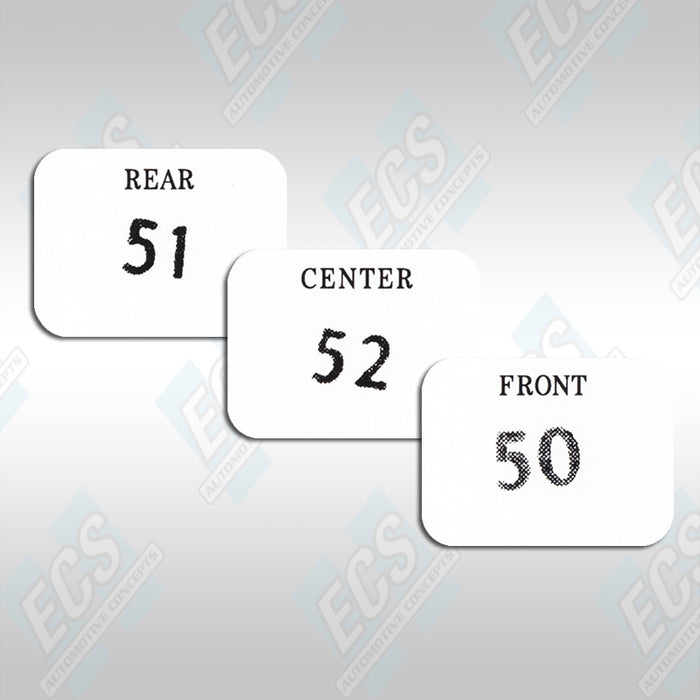 1969-71 Chrysler Six Pack Carb Decals (Multiple Options!)