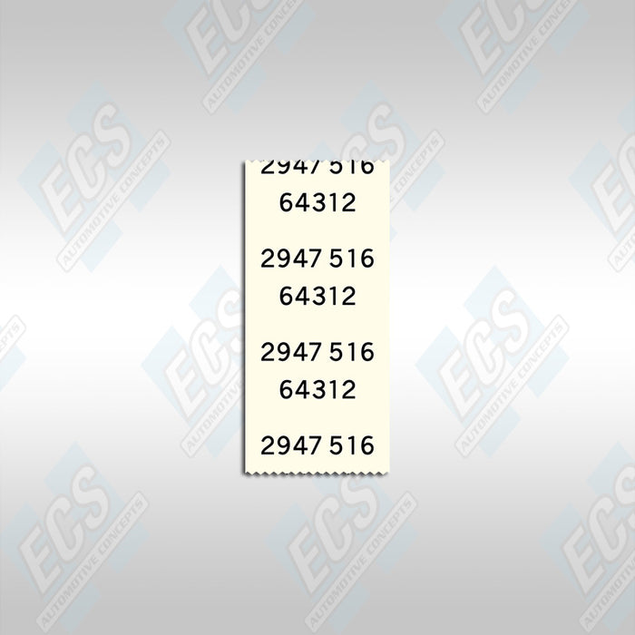 1969-71 Mopar: A01 Trunk Light Tag