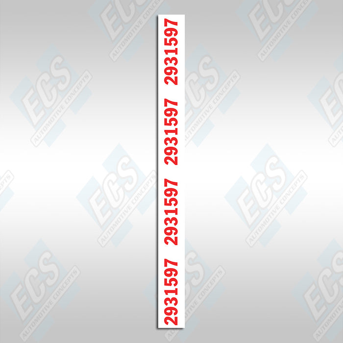 1969-71 Mopar: Dana Axle Identification Decal (Multiple Options!)