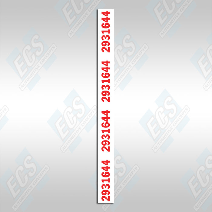 1969-71 Mopar: Dana Axle Identification Decal (Multiple Options!)