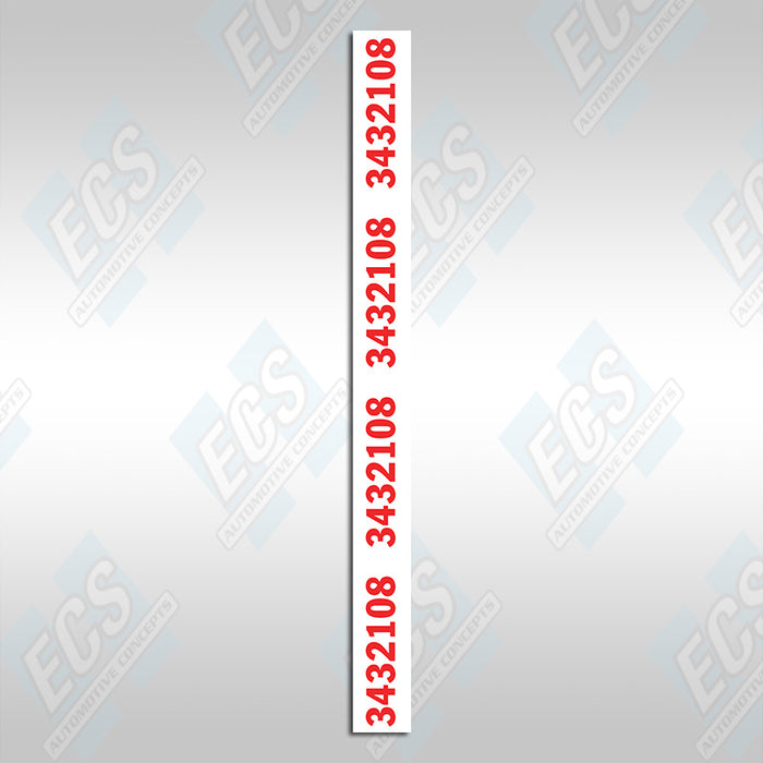 1969-71 Mopar: Dana Axle Identification Decal (Multiple Options!)