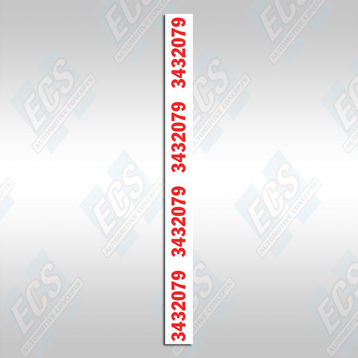 1969-71 Mopar: Dana Axle Identification Decal (Multiple Options!)