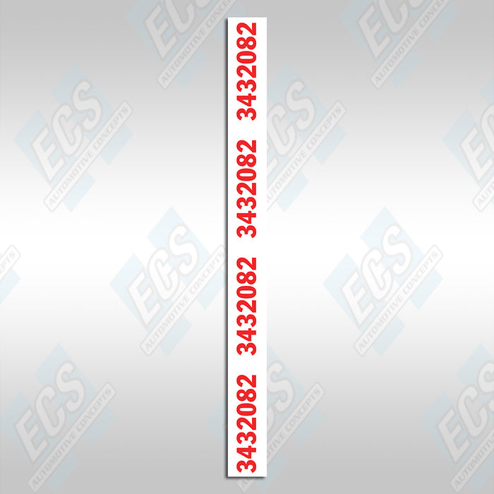 1969-71 Mopar: Dana Axle Identification Decal (Multiple Options!)