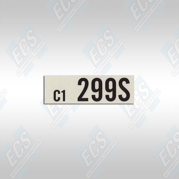 1969-73 Ford: Engine Identification Decal (Multiple Options!)