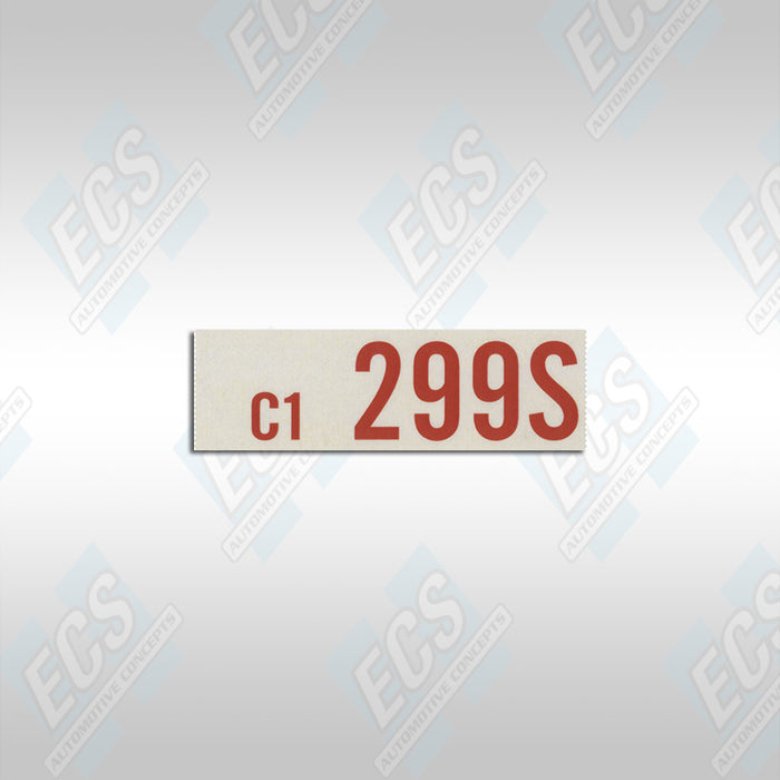 1969-73 Ford: Engine Identification Decal (Multiple Options!)