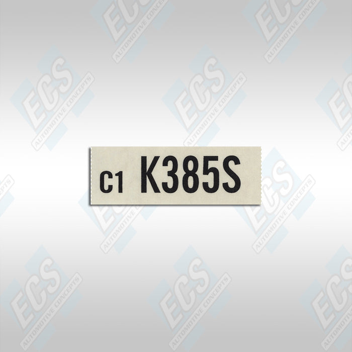 1969-73 Ford: Engine Identification Decal (Multiple Options!)