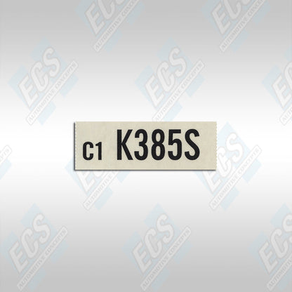 1969-73 Ford: Engine Identification Decal (Multiple Options!)