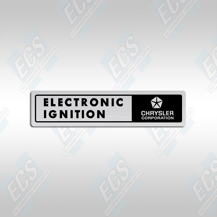 1971-74 B & E-Body: Electronic Ignition Module Decal