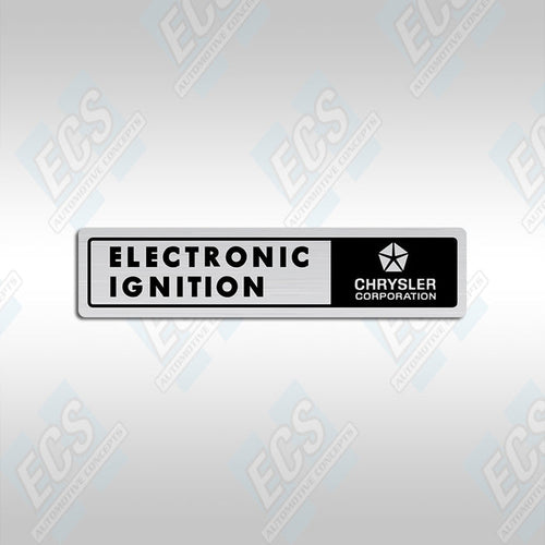 1971-74 B & E-Body: Electronic Ignition Module Decal