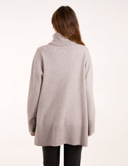 Roll Neck Jumper With Front Seam Detail