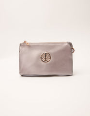 Detailed Zip Up Purse With Detachable Strap