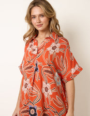 Oversized Shirt Midi Dress