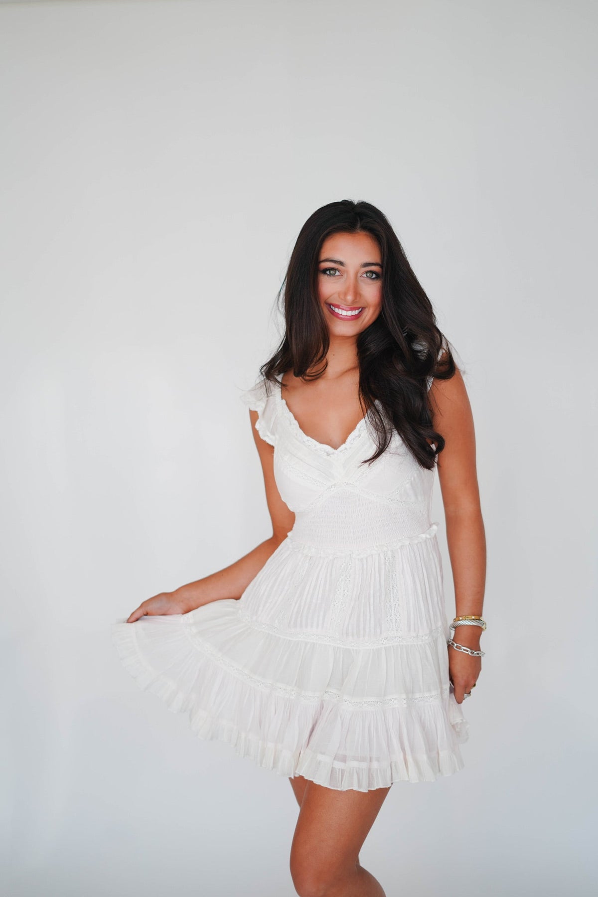 LoveShackFancy Presline Cotton Mini Dress