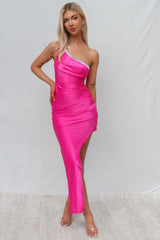 Felicia Diamanté Maxi Dress - Hot Pink