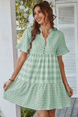 GENISTA French Doll Mini Dress - Green