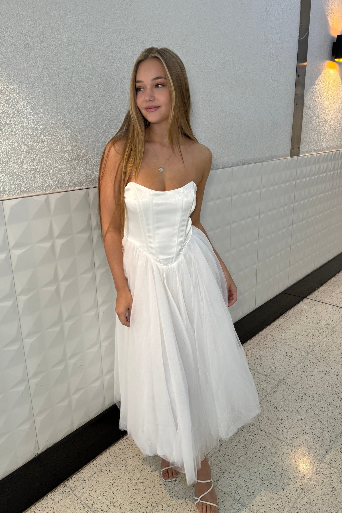 Aurora Midi Dress - White