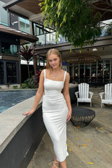 Shania Midi Dress - White