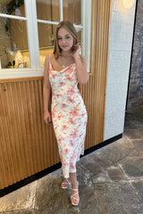 Spring Midi Dress - Pink Multi