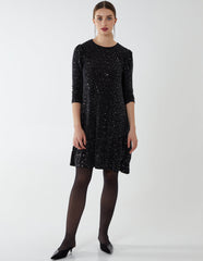Tiered Hem Smock Midi Dress