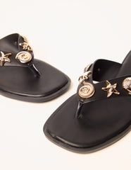 Sea Life Embellished Flip Flops