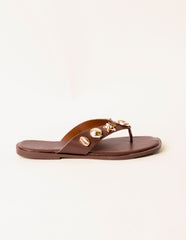 Sea Life Embellished Flip Flops