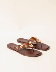 Sea Life Embellished Flip Flops