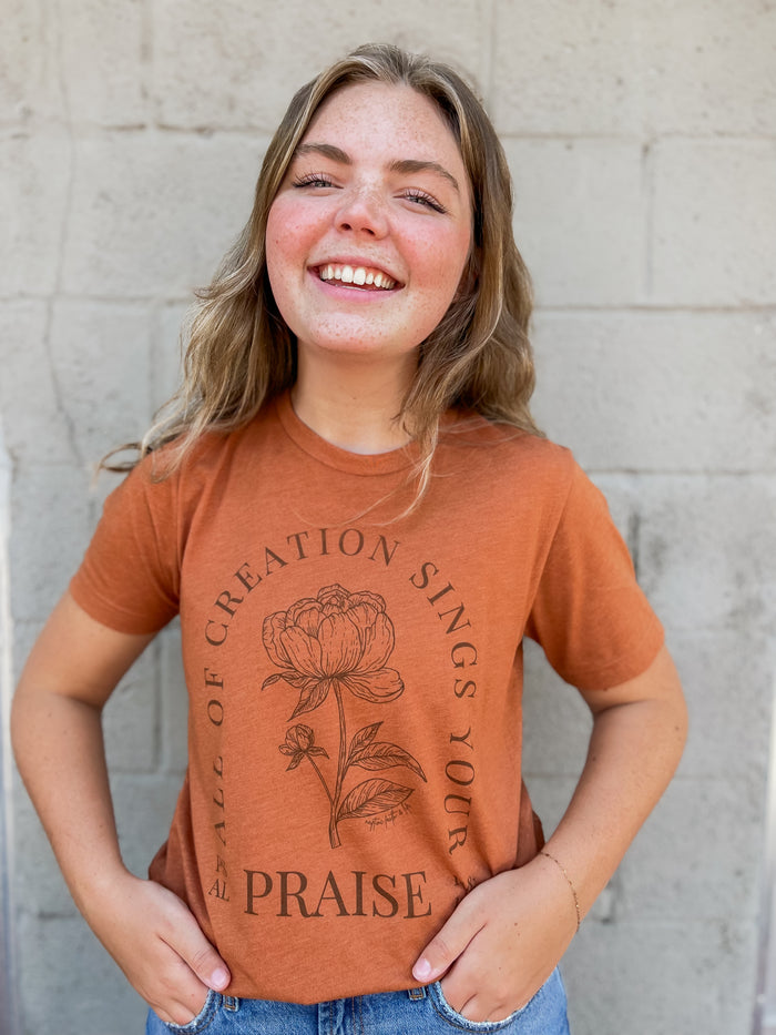 All Creation Sings Your Praise Floral T-Shirt