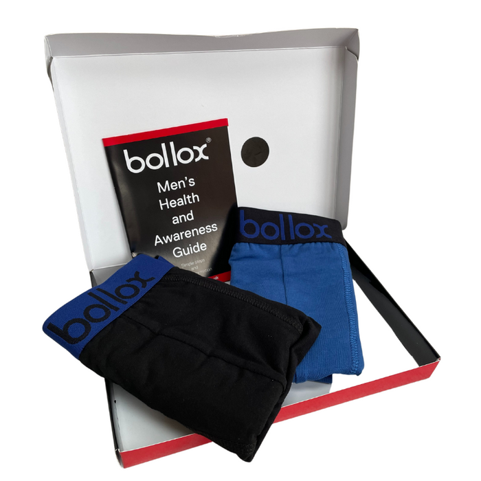 Black & Blue Duo Tone Set - Men's cotton boxer shorts (2Pack) bollox.