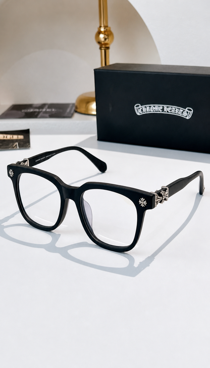 Black chrome heart frame