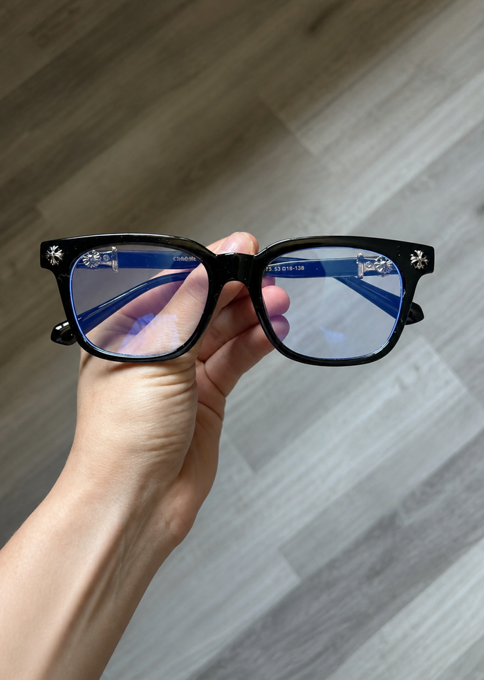 Black chrome heart frame