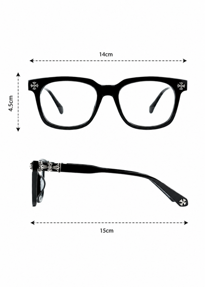Black chrome heart frame