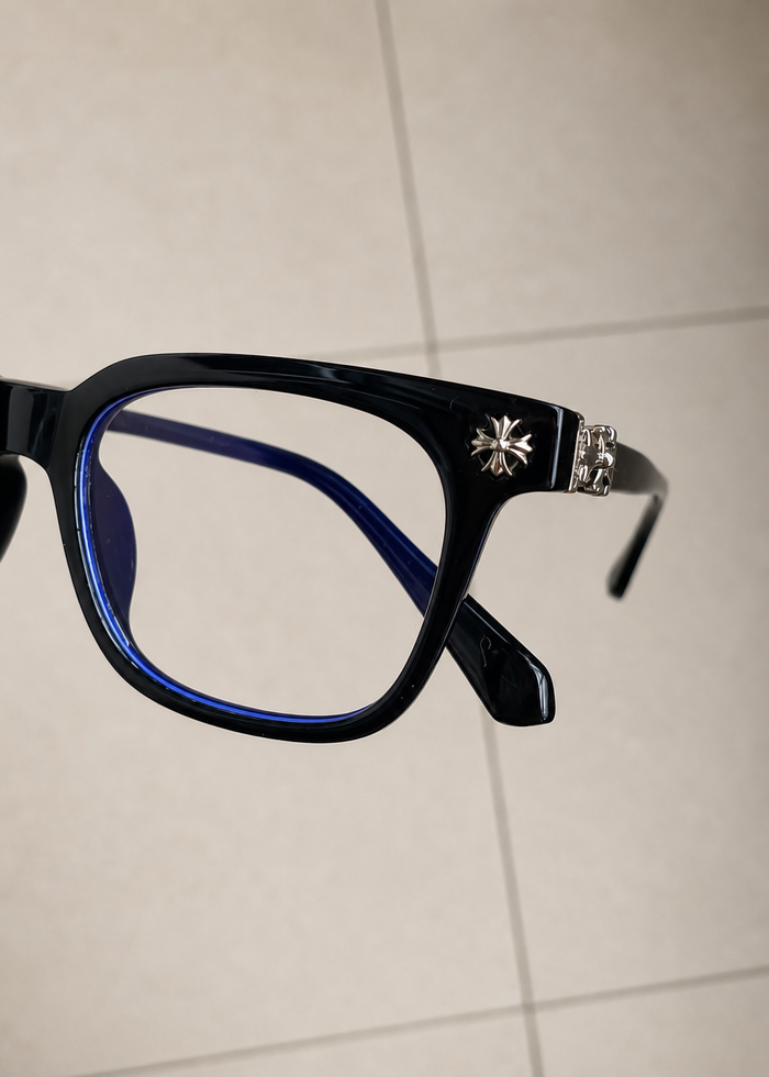 Black chrome heart frame