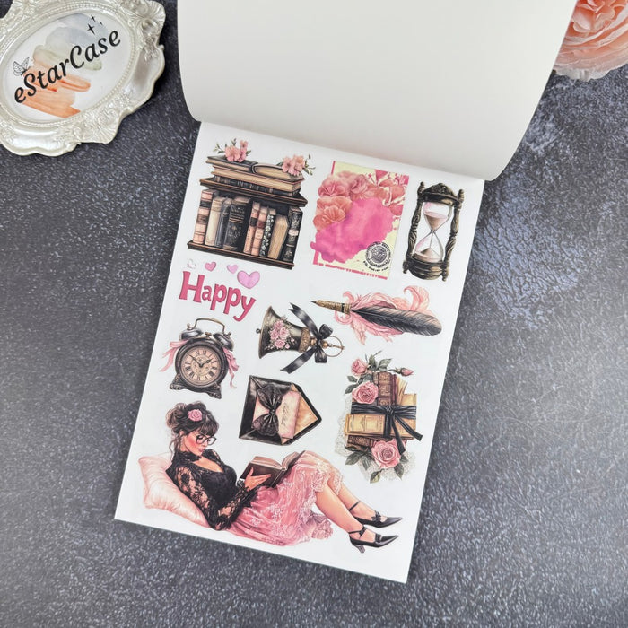 Black Pink Sticker Book