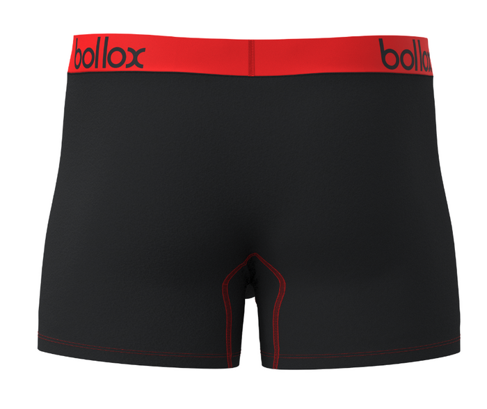 Black with Red - Men's Trunk - Bamboo & Cotton Blend (1Pack)