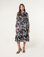 High Neck Midi Dress