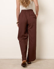 Drawstring Wide Leg Trousers