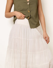 Jersey Band Tiered Skirt