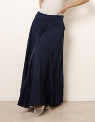 Godet Hem Jersey Waist Skirt