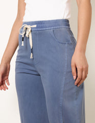 Elasticated Waistband Front Tie Stretch Trousers