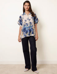 Floral Button Front Shirt