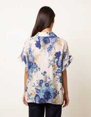 Floral Button Front Shirt