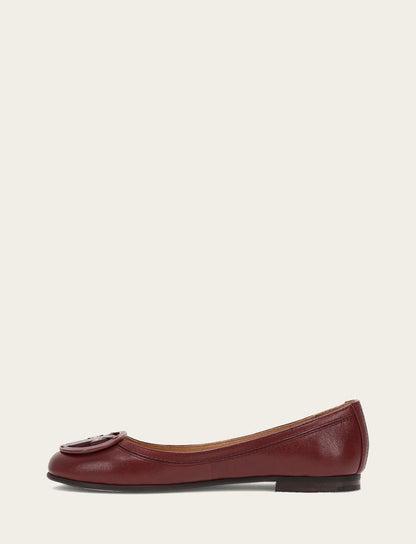 Carson Logo Ballet - Cranberry - Inside